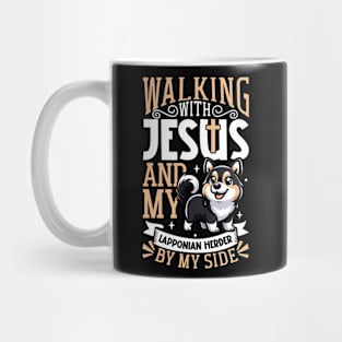 Jesus and dog - Lapinporokoira Mug